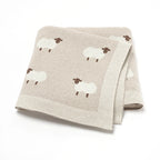 Baby Cotton Blankets Knitted Newborn Boys Girls Stroller Nursery Swaddle Wrap Cuddle Quilts 90*70Cm Infant Toddler Receiving Mat
