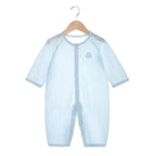 Baby Thin Summer Jumpsuit Clothes Short Sleeve Romper Boy Newborn Solid Girl Sleep Gown Infant Organic Cotton Rompers