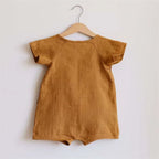 Linen Cotton Baby Boys Rompers Summer Infant Baby Bodysuit Casual Newborn Girls Jumpsuit Toddler Boys Bodysuit Overalls 0-24M