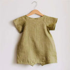 Linen Cotton Baby Boys Rompers Summer Infant Baby Bodysuit Casual Newborn Girls Jumpsuit Toddler Boys Bodysuit Overalls 0-24M