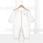 Baby Thin Summer Jumpsuit Clothes Short Sleeve Romper Boy Newborn Solid Girl Sleep Gown Infant Organic Cotton Rompers