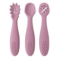 3PCS Baby Learning Spoons Utensils Set Newborn Feeding Spoon Set Toddler Scoop Weaning Cutlery Children‘S Tablewar